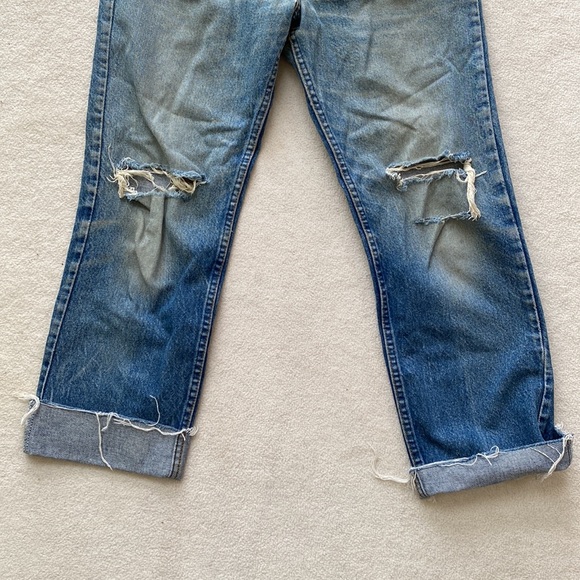 Like new Karen Zambos Vintage Couture Recycled Levi’s & Linea Pelle leather belt - Picture 2 of 16